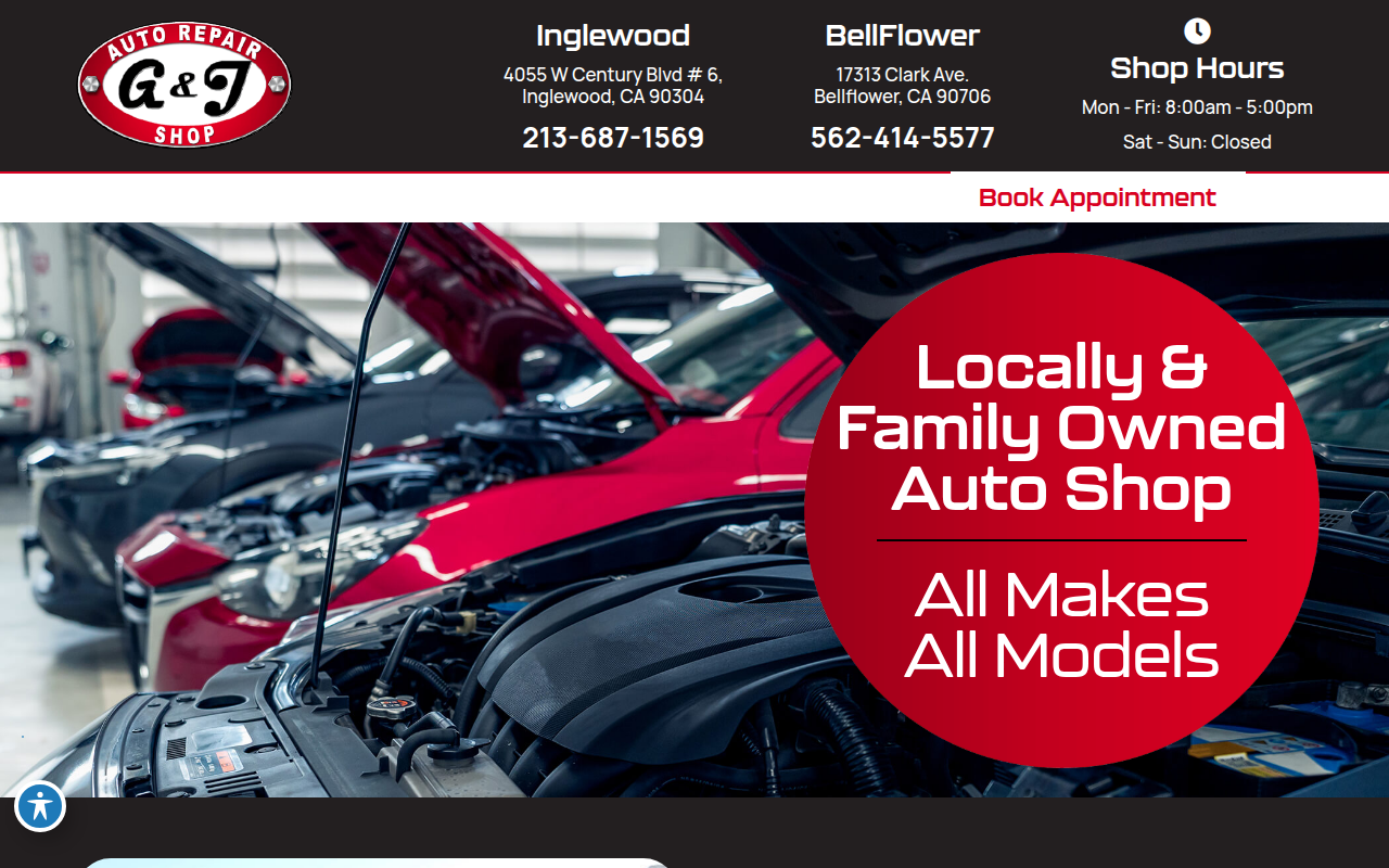 G&J Auto Repair website preview
